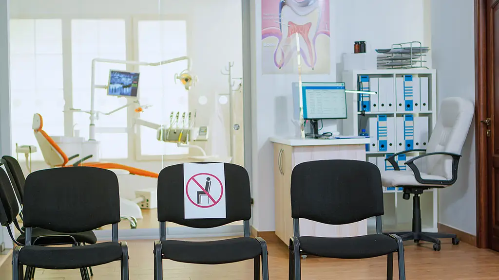 empty dentist office during pandemic